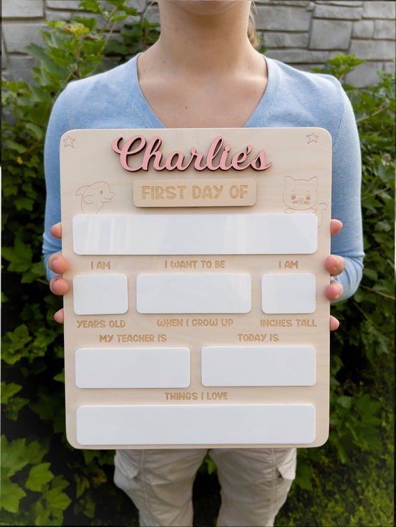 Back to School Sign First Day of School Board Back to School Photo Prop Custom School Board School Board Sign 1st Day of Preschool