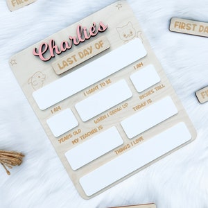First Day of School Sign First Day of Kindergarten Sign 1st Day of Preschool Back to School Chalkboard Reusable First and Last Day Sign