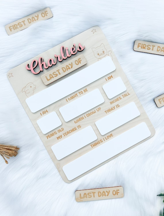 First Day of School Sign First Day of Kindergarten Sign 1st Day of Preschool Back to School Chalkboard Reusable First and Last Day Sign