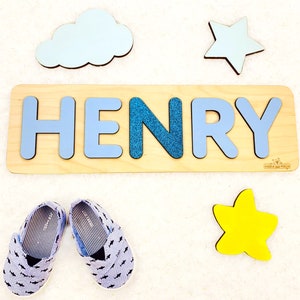 Personalized Baby Name Puzzle, Nursery Room Decor, Wooden Kid Name Jigsaw Puzzle, Baby shower and First Birthday Gift Custom Wood Name Sign image 5