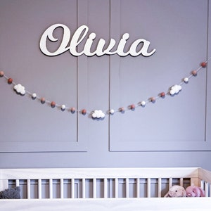 Wooden Name sign Custom Name Sign Nursery Decor Baby Gift Baby Shower Will you be my flower girl Cursive font US image 5