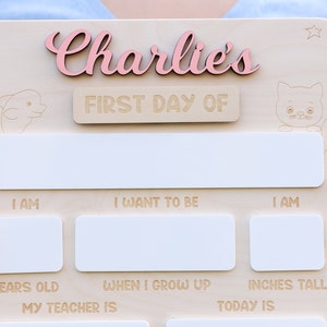 First day of school board back to school sign back to school photo props 1st day of school board fist Day of Kindergarten backdrop