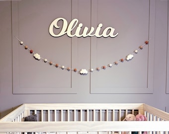 Personalized Wooden Name Sign Custom Name Sign Nursery Wall Decor Wood Letters Baby Nursery Name Sign Custom Sign Letters for Wall Decor