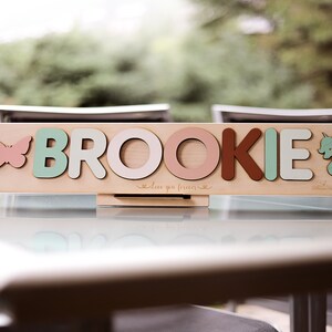 Wooden Name Puzzle Toys for Toddlers Montessori Baby Toy Ring Bearer and Flower Girl Proposal First Birthday Easter Gift puzzle prénom image 6