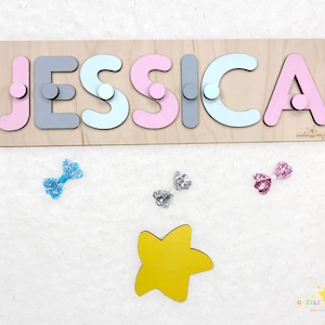 personalized name puzzle with pegs