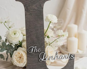 Custom Letter Sign Wooden Guestbook Wedding Guest Book Alternative Reception Decor