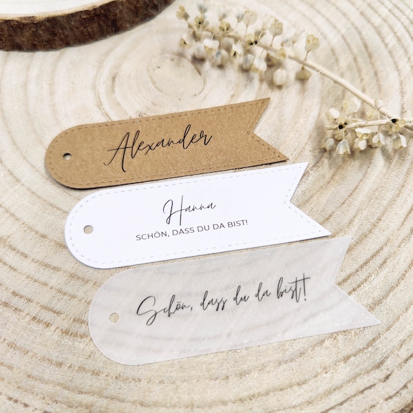 Name tag wedding, name cards wedding, place cards, table cards, nice that you are here pendant, gift tag personalized
