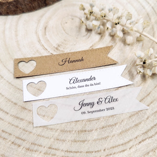 Schön dass du da bist Anhänger, Namensschild Hochzeit, Platzkarten, Geschenkanhänger personalisiert, Tischkarten, Namenskarten Hochzeit