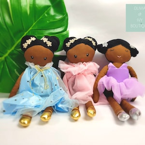 SUPER CUTE Cotton Baby Doll | African American | Keepsake | Ballerina | African American |One Size | Newborn to Toddler | First Doll |