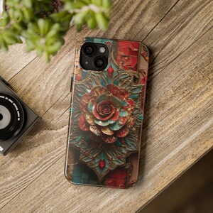 Boho Floral robuste Handyhülle | Künstlerische Handyhülle, Geschenk für Sie, langlebiges Tech-Accessoire, trendiges Blumendesign, einzigartige Handytasche