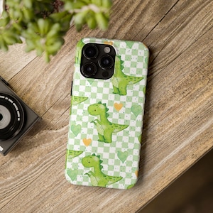 Cute Dinosaur Tough Phone Case – Adorable Dino Design | Kids Protective Cover | Fun Birthday Gift.