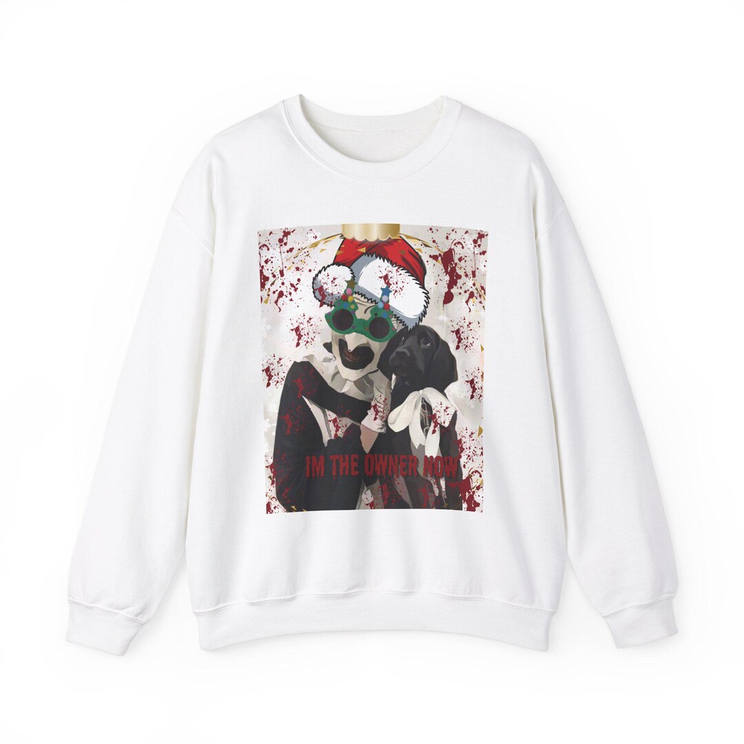 Clown Scary Pattern Print Women Off Shoulder Sweatshirt