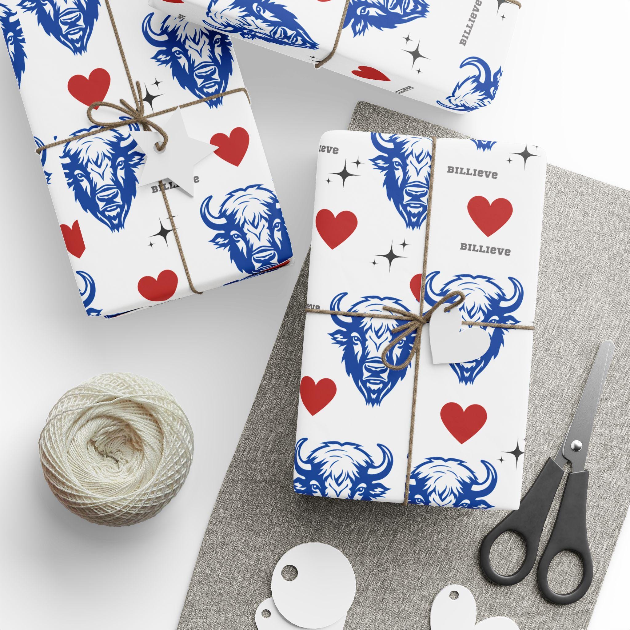 Buffalo Bills Wrapping Papers - Gift Wrap, NFL Team, Football Fan, Sports Themed, Unique Holiday Decor