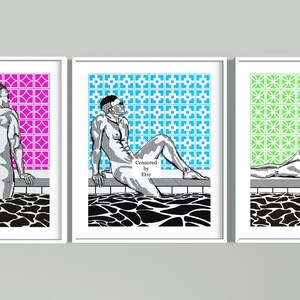 Breeze Blocks Art Print Set, Signed 5x7 Cardstock