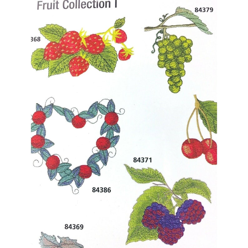 Amazing Designs Embroidery Software Fruit Collection 20 Designs Etsy