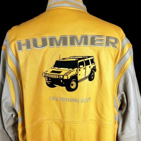 Mens Hummer Leather Vintage Trucker Jacket 5XL Le… - image 10