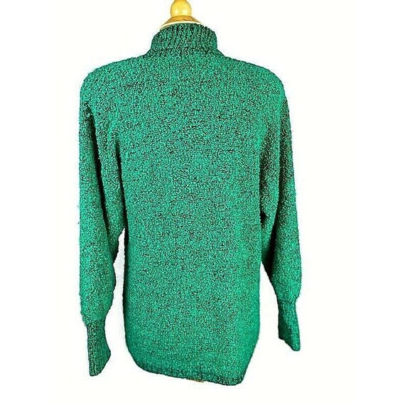 Vintage Sideffects Long Cardigan green & black Sw… - image 7