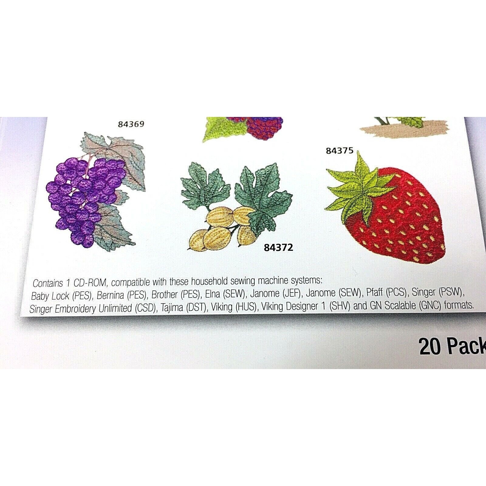 Amazing Designs Embroidery Software Fruit Collection 20 Designs Etsy