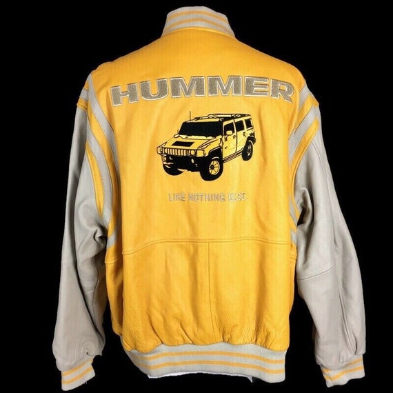 Mens Hummer Leather Vintage Trucker Jacket 5XL Le… - image 1