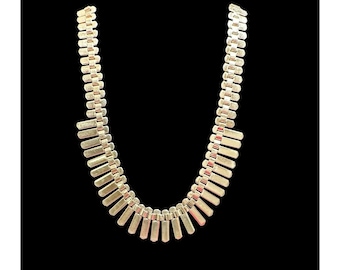 Vintage Cleopatra Collar Necklace or fringe bib necklace