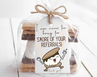 S'mores Pop By Tag, Danke für Empfehlungen Tag, Halloween Pop By, Druckbare Pop By Tags, Realtor Pop By Ideen, Oktober Pop By, Smores Geschenk