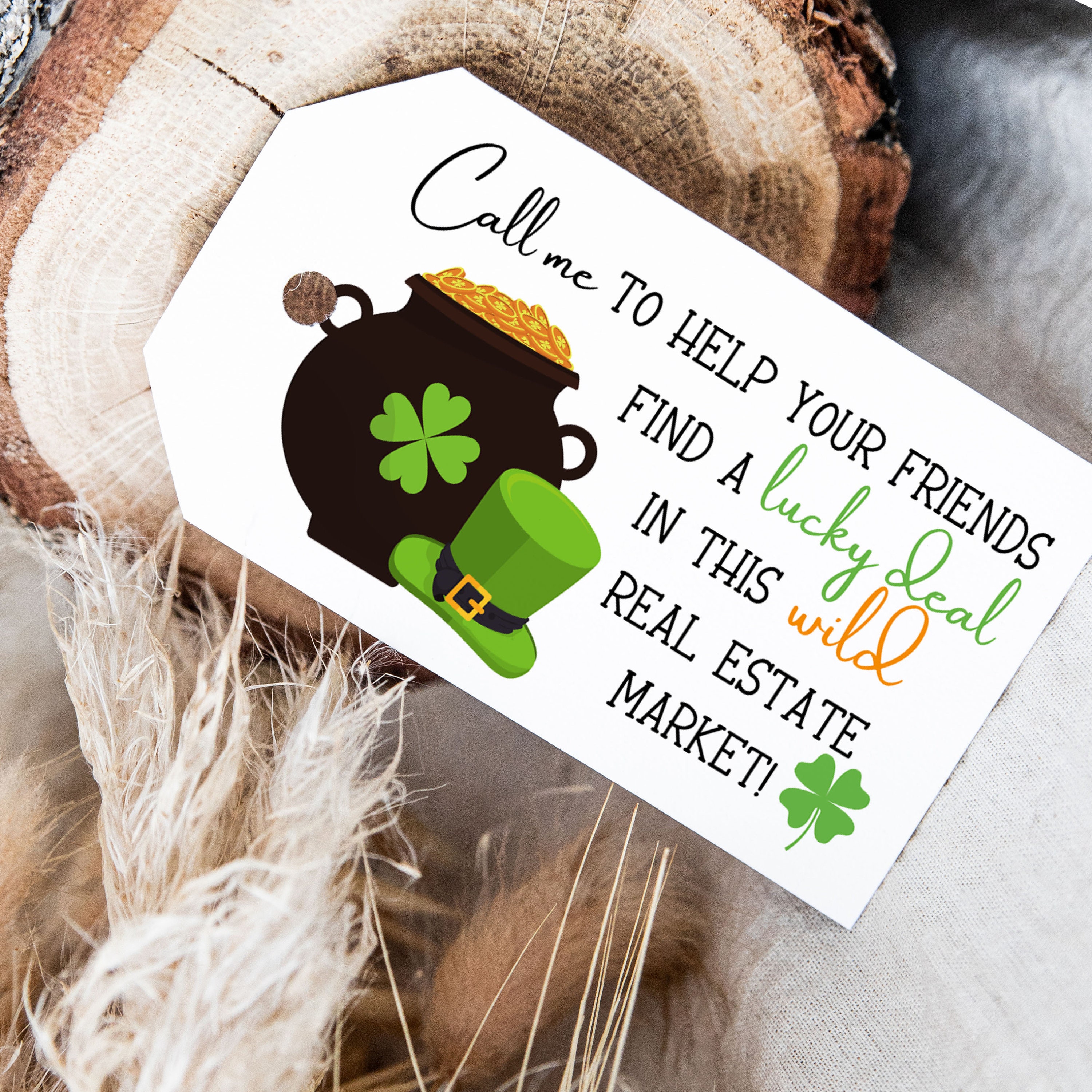 MORTGAGE LENDER St Patricks Day Popby Tag, Lucky Deal Realtor, St Pattys Day, Pot of Gold Pop