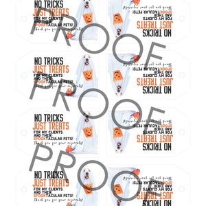 CUSTOMIZABLE Dog Pop By Tag, Dog Treat Pop by, Halloween Pet Popby, Funny Halloween Gift, Client Pop By, Premade Pop By Tag, Realtor October image 7