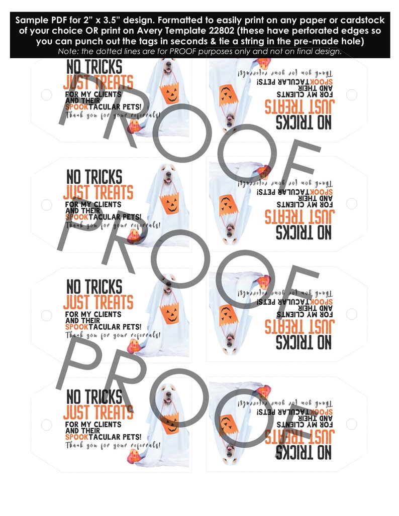 CUSTOMIZABLE Dog Pop By Tag, Dog Treat Pop by, Halloween Pet Popby, Funny Halloween Gift, Client Pop By, Premade Pop By Tag, Realtor October image 7
