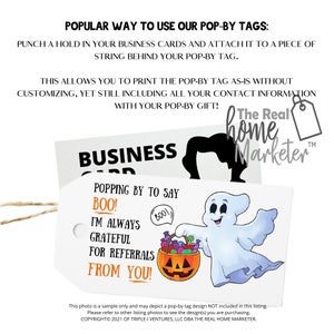 Realtor Girl Scout Cookie Pop-By Tag, Cookie Popby, Custom Realtor Gift Tag, Real Estate Gift Tag, Cookie Thank You Card Custom, Thin Mints image 5