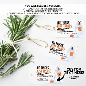 CUSTOMIZABLE Dog Pop By Tag, Dog Treat Pop by, Halloween Pet Popby, Funny Halloween Gift, Client Pop By, Premade Pop By Tag, Realtor October image 10