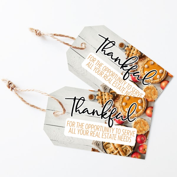 Thanksgiving Pop By Tag, Realtor Pie Tag, Tag for Pie Party, Premade Pop By Tags, Fall Pop By, Real Estate Marketing, Thanksgiving Gift Tag