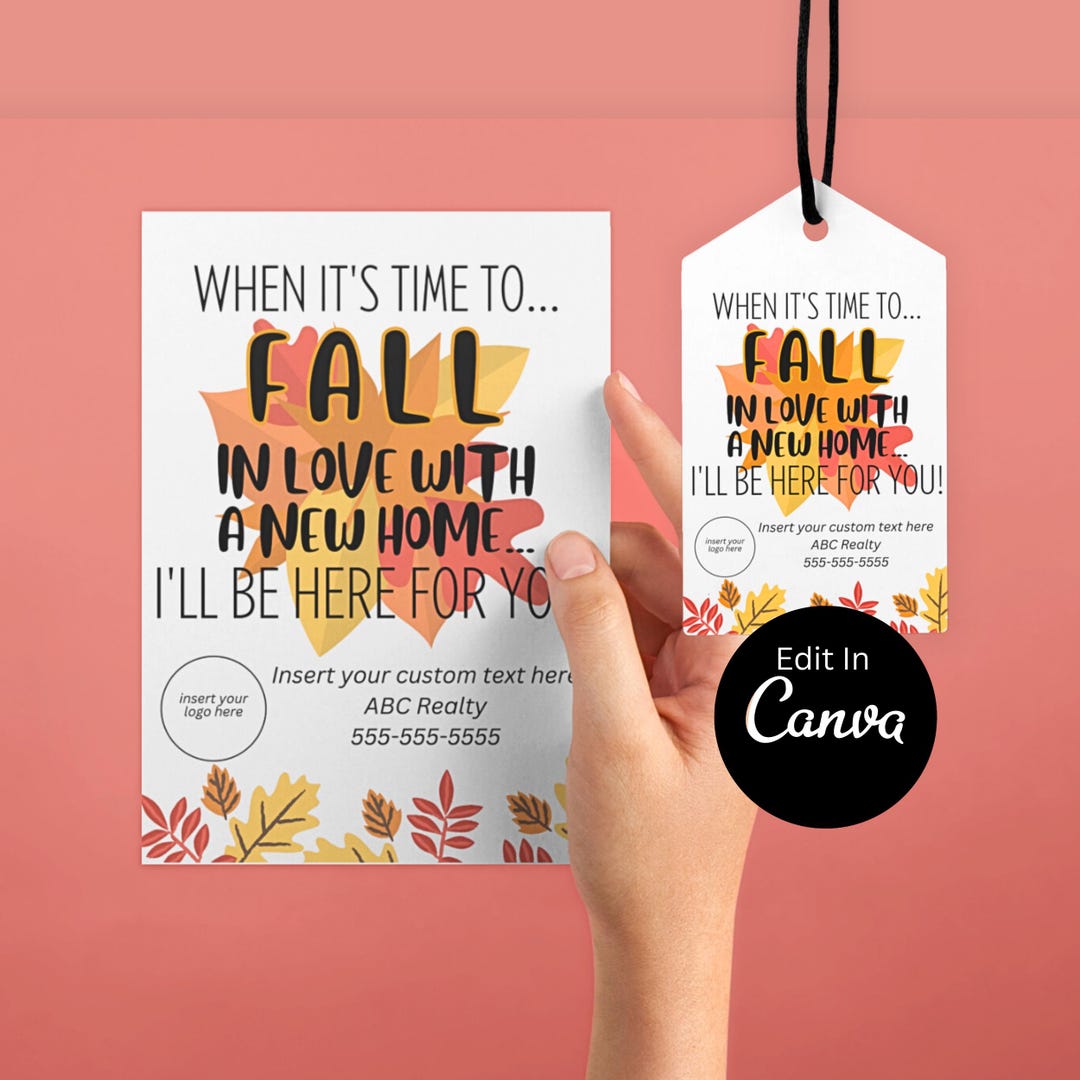September R Tag Label Customizable Real Estate Fall Pop by Tag Card | Downloadable Pop by ...