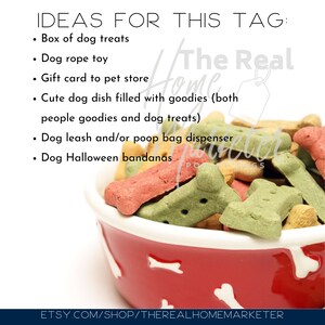 CUSTOMIZABLE Dog Pop By Tag, Dog Treat Pop by, Halloween Pet Popby, Funny Halloween Gift, Client Pop By, Premade Pop By Tag, Realtor October image 6