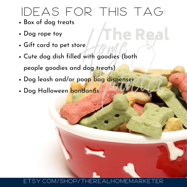CUSTOMIZABLE Dog Pop By Tag, Dog Treat Pop by, Halloween Pet Popby, Funny Halloween Gift, Client Pop By, Premade Pop By Tag, Realtor October image 6