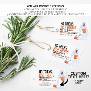 CUSTOMIZABLE Dog Pop By Tag, Dog Treat Pop by, Halloween Pet Popby, Funny Halloween Gift, Client Pop By, Premade Pop By Tag, Realtor October image 3
