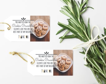 Realtor Cookie Pop-By Tag, Cookie Popby, Custom Realtor Gift Tag, Real Estate Gift Tag, Realtor Marketing Card, Cookie Thank You Card Custom