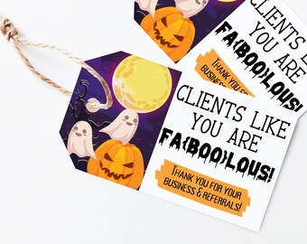 Faboolous Clients Halloween Pop By Tag, Client Halloween Gift Tag, Real Estate Pop By Tags, Realtor Gift Tag, October Pop-by Funny Gift Tag
