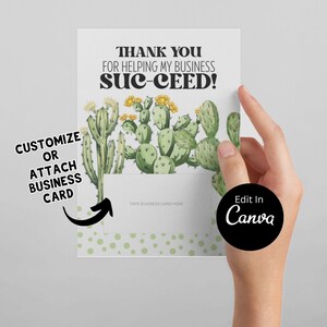 Downloadable Real Estate Succulent Pop-By Tag | Customizable Pop By | EDITABLE CANVA | Spring Pop-By Tag | Spring Plant Pop-by April May