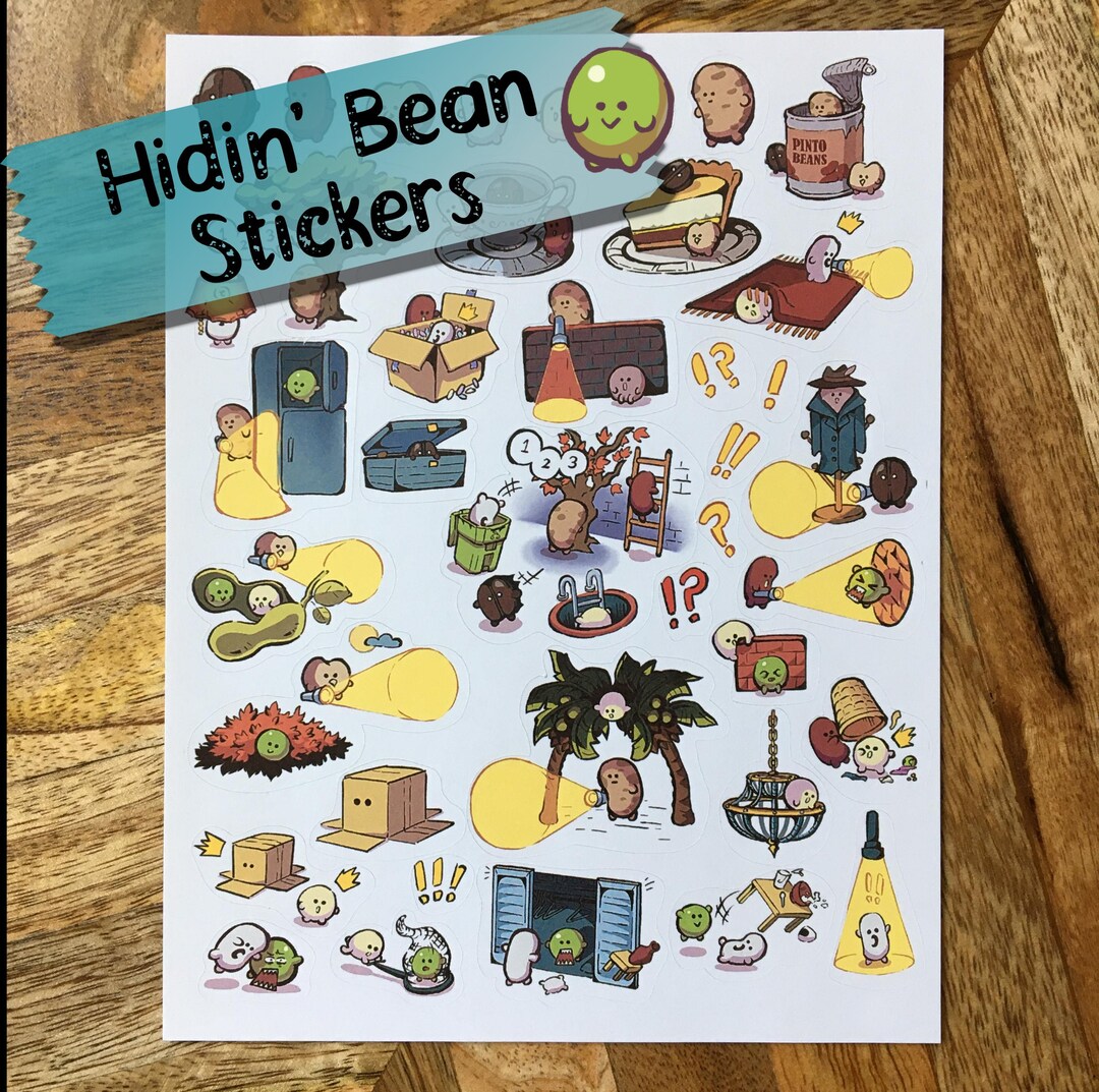 Bean Plot Sticker Hidin' Bean Stickers - Etsy