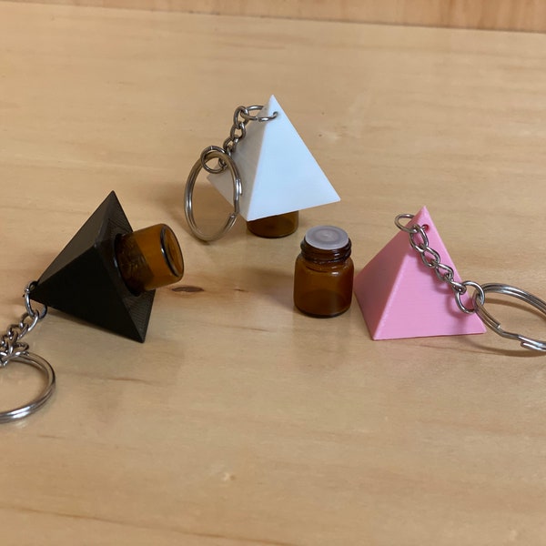 Essential Oil Pyramid Necklace / Key Chain