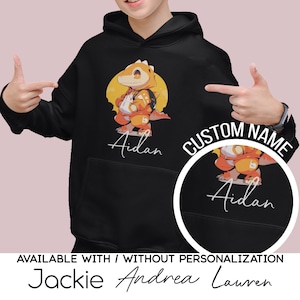 Dinosaur Kid Birthday Gift Hoodie For Kids and Teenager Personalized Dinosaurus Hoodie Custom Children Name Hoodie Custom Boy Dinosaur Gift