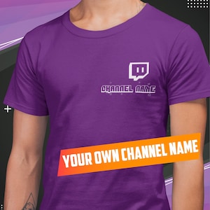Custom Twitch Streamer T-Shirt: Personalized Username Logo Tee