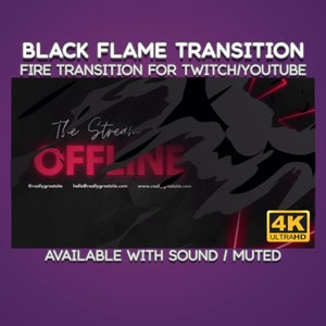 Black Fire Cartoon Transition Fire Twitch Streamer Elements Animated Witch Fire Elements Streamer Gift Transition Anime Black Fire Stinger