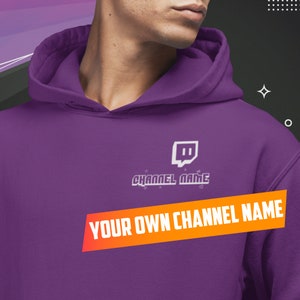 Custom Twitch Streamer Hoodie: Personalized Username Logo