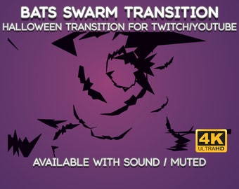 Bats Swarm Twitch Transition: Halloween Stream Element (Digital Download)