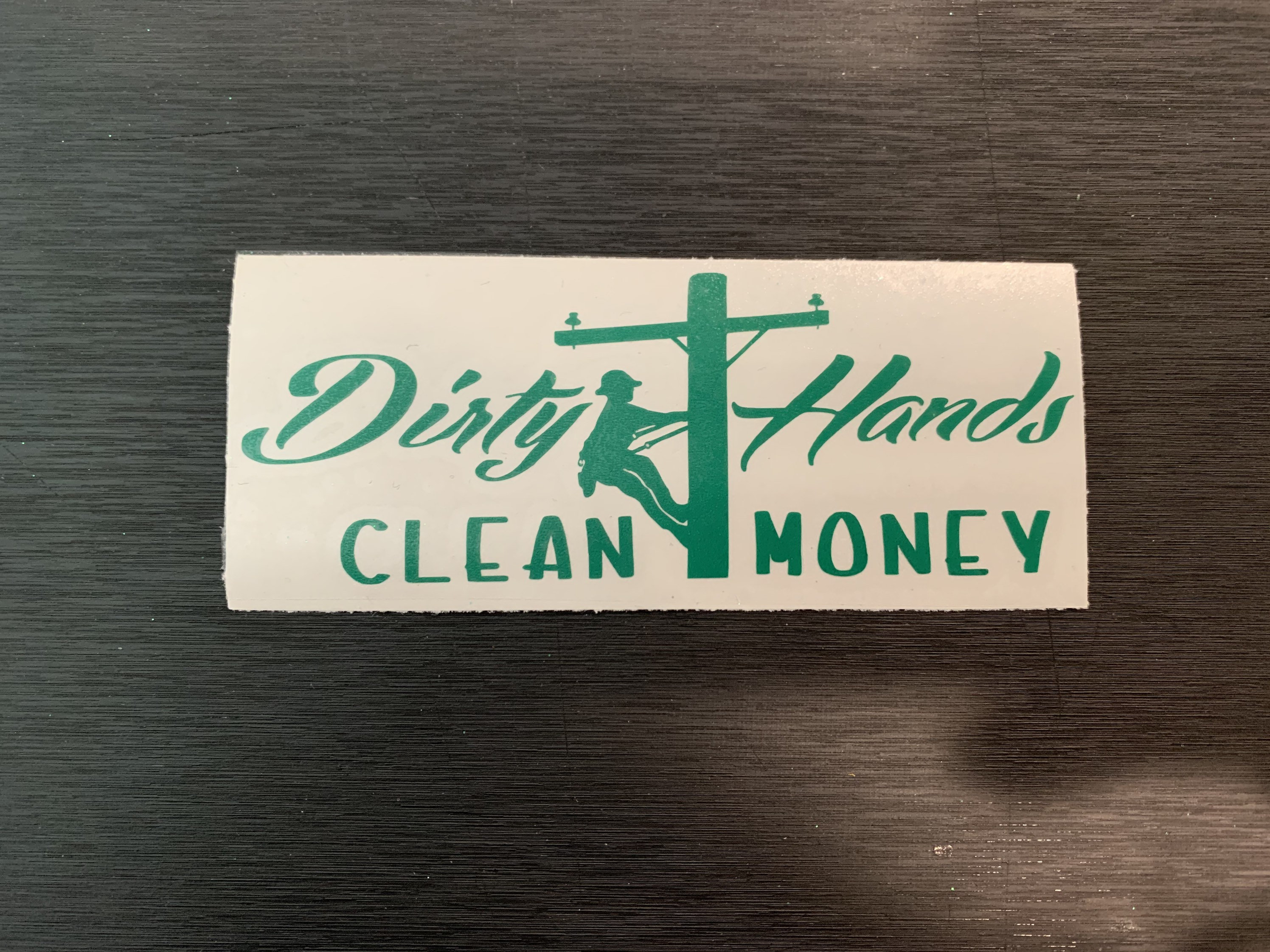 Lineman Dirty Hands Clean Money Decal Etsy