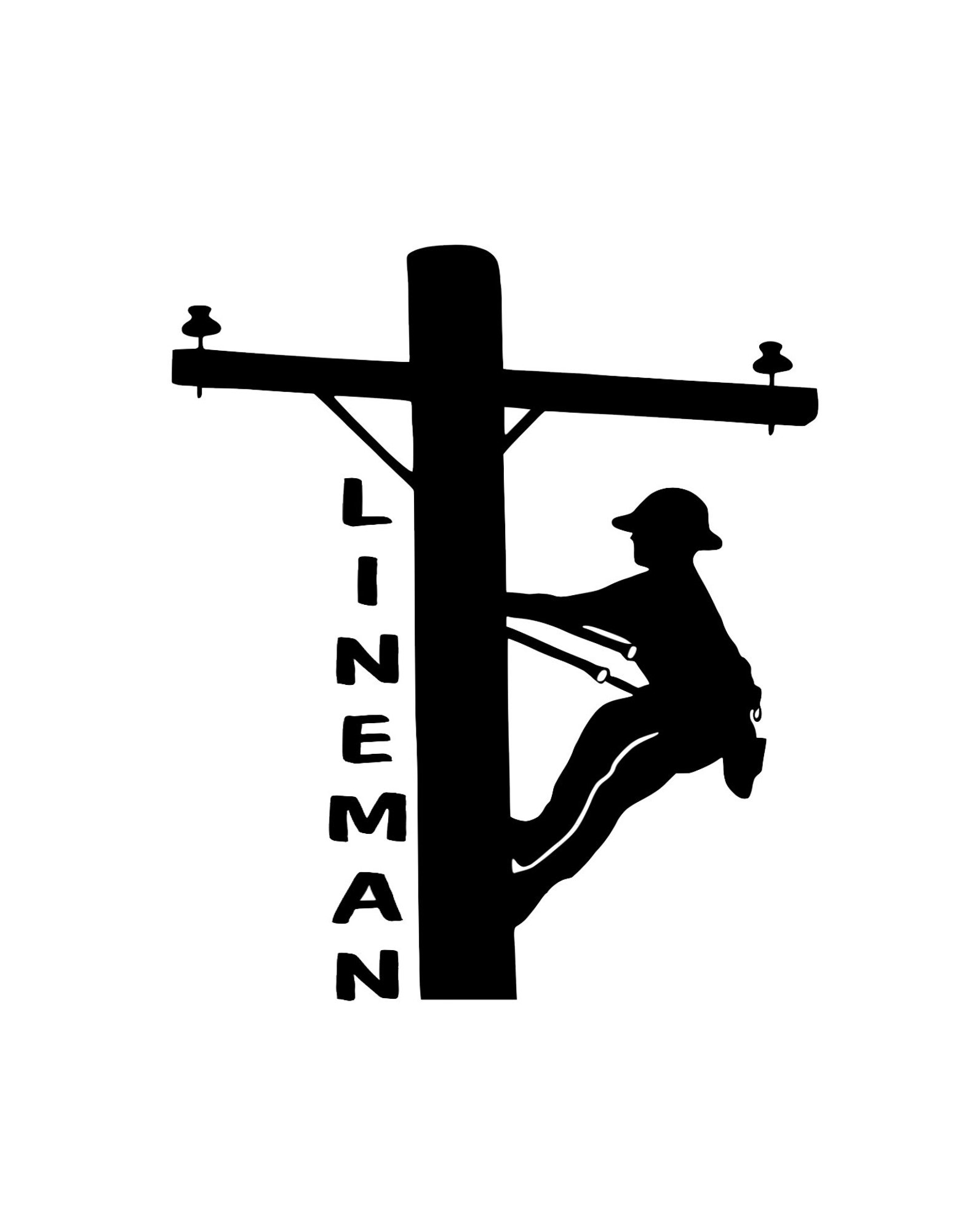 Electrical Lineman Car Decal Etsy