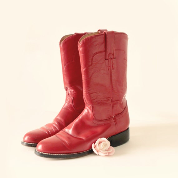 Vintage red boots, Cowboy boots, Red Tony Llama bo