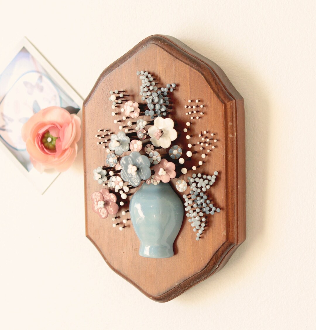 Vintage Nail Art Painted Petal Wall Decor Vintage Nail Wall Etsy