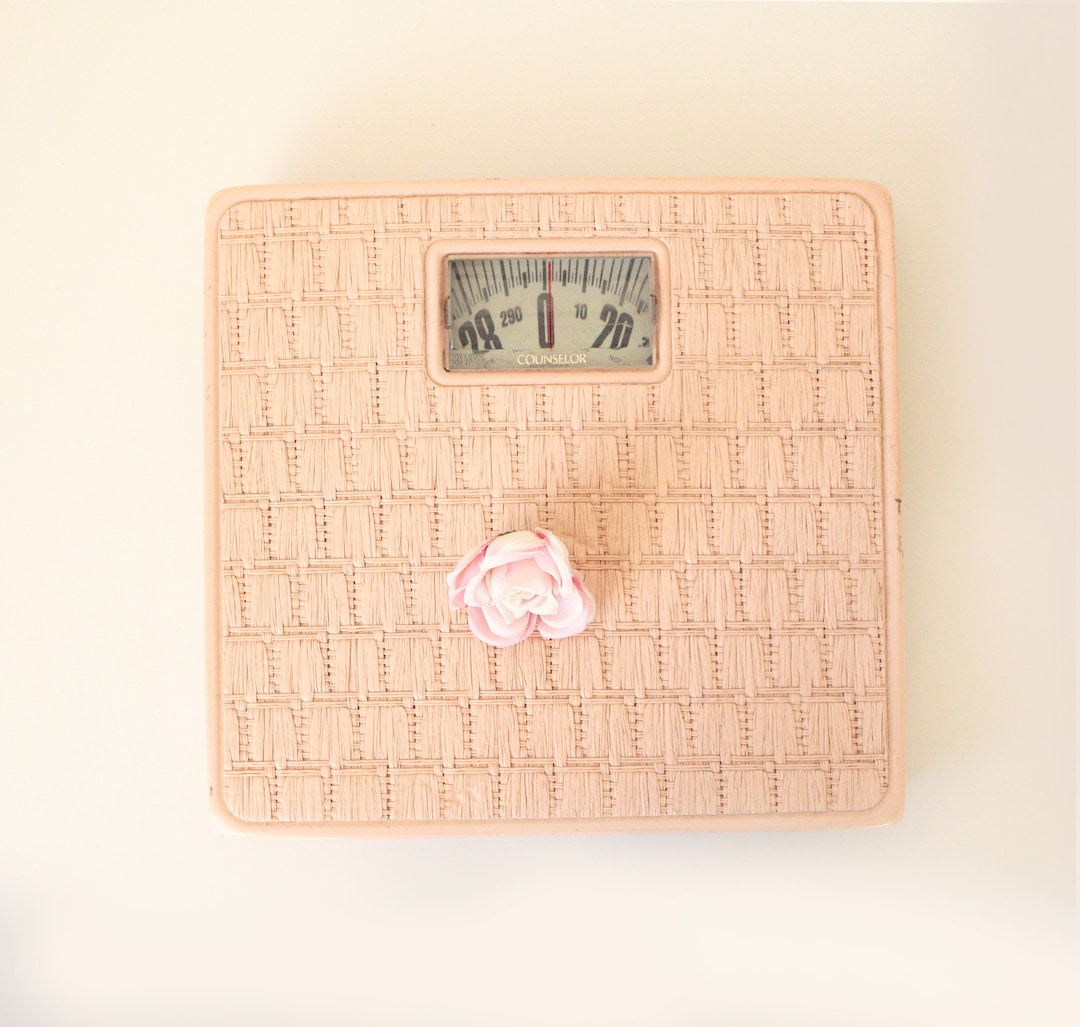 Vintage Pink Bathroom Scale Peachy Pink MCM Bathroom Decor Etsy